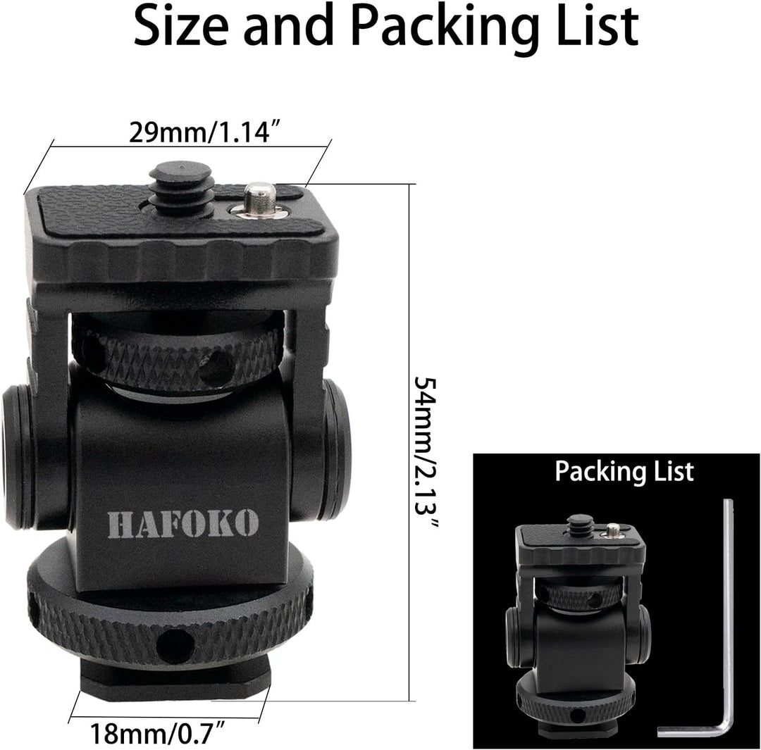 R015 Einstellbarer Kugelkopf Kamerawinkel Kaltschuh Monitor Halter mit 1/4 Zoll Schraube Anwendbare