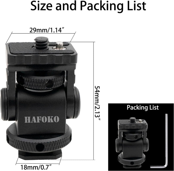 R015 Einstellbarer Kugelkopf Kamerawinkel Kaltschuh Monitor Halter mit 1/4 Zoll Schraube Anwendbare