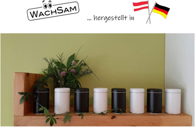 WachSam 12/24/48 Gewürzdosen Schwarz 175 ml mit 3-Fach Streueinsatz | Luftdicht verschliessbar | Top