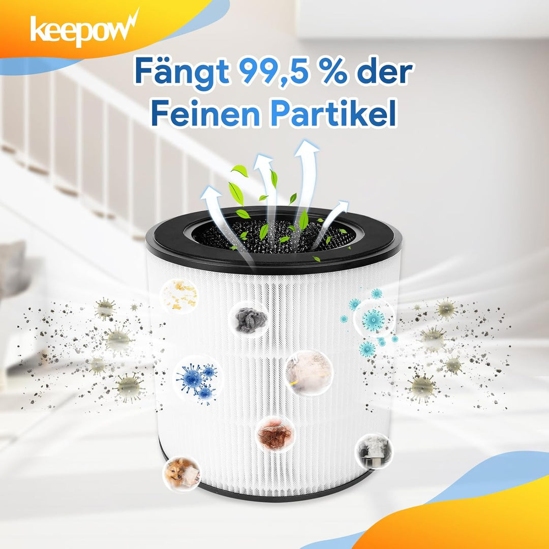 KEEPOW FY0293/30 FY0194/30 Ersatzfilter für Philips Luftreiniger 800 Series Hepa Filter, Luftfilter