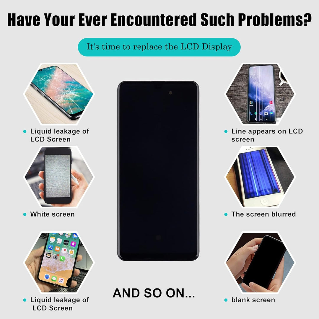 SwarKing AMOLED kompatibel mit Samsung Galaxy A31 LCD Display Touch Screen Digitizer (Schwarz mit Ra