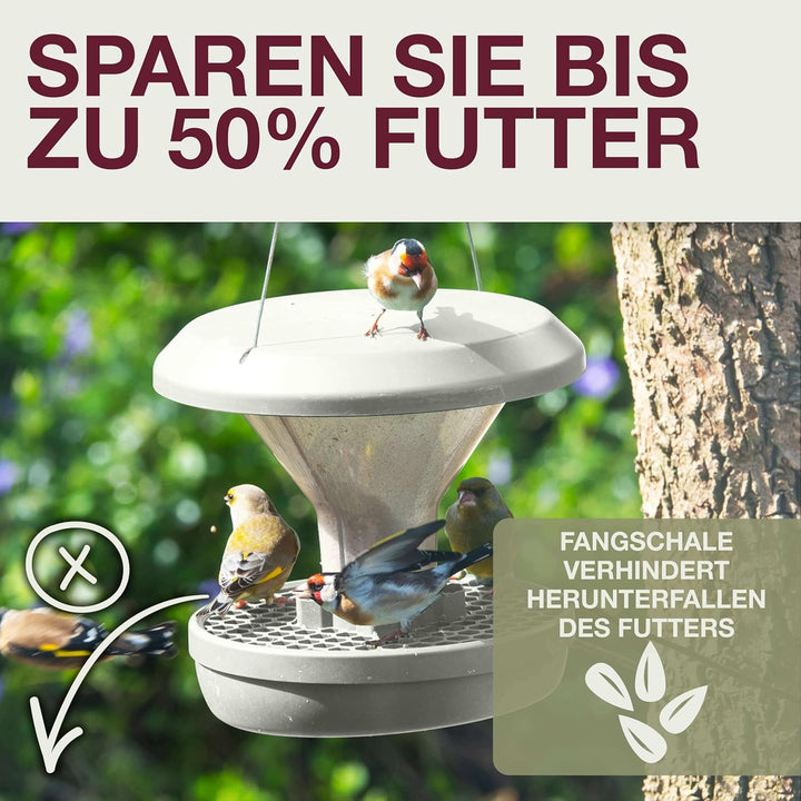 SWISSINNO Vogel-Futtersilo Davos SMART Birds. Füttern Sie Vögel - Nicht Nagetiere! Robust + Zuverläs