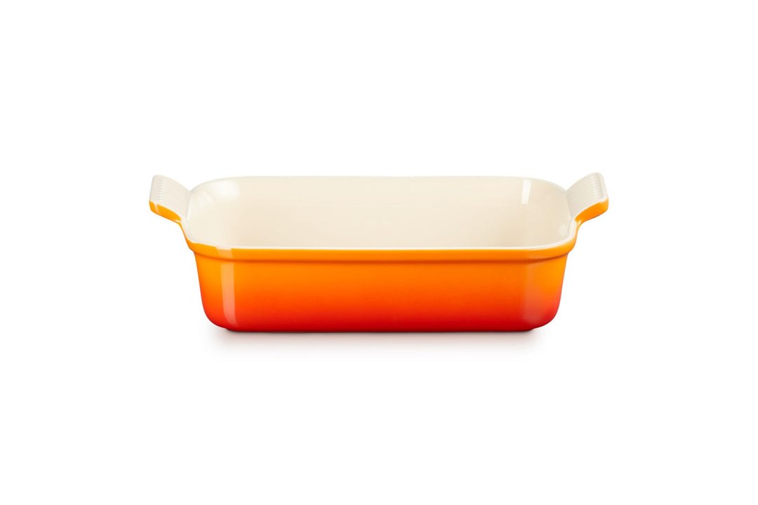 Le Creuset Rechteckige Auflaufform Tradition aus Steinzeug, 26 cm, 2.4 Liter, Ofenrot, 7110226090000