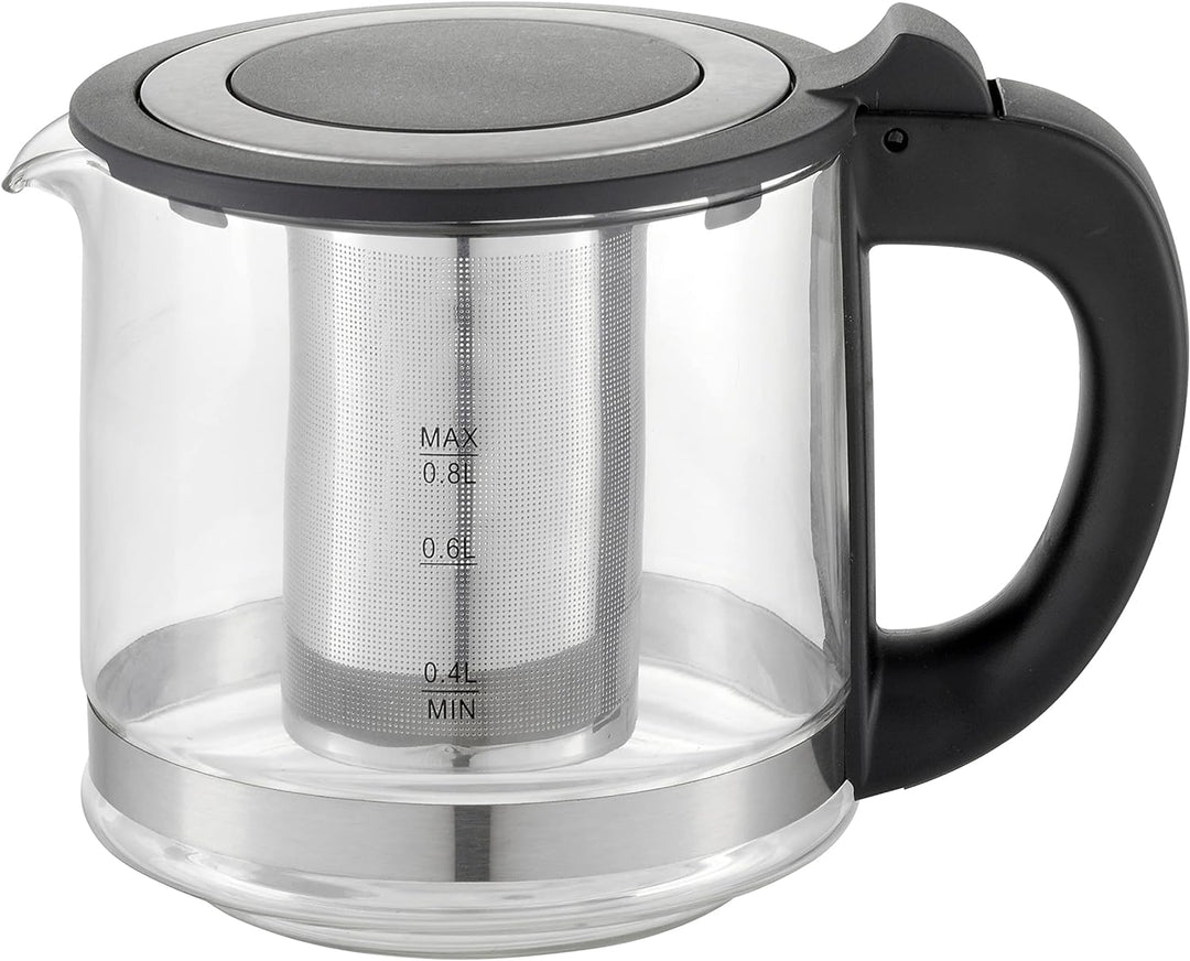 Teekocher | 100% BPA-Frei | Sicherheitsglas | Kalkfilter | 2200 Watt | Überhitzungsschutz | Tee | |