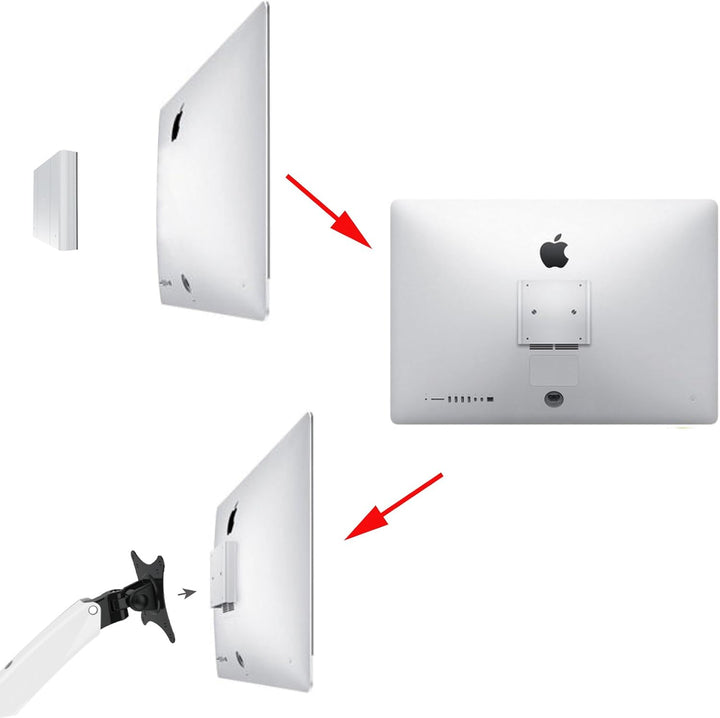 HFTEK ® VESA-Adapter kompatibel iMac-Modelle (bis 2011 und ab 2017*) / LED Cinema/Thunderbolt Displa