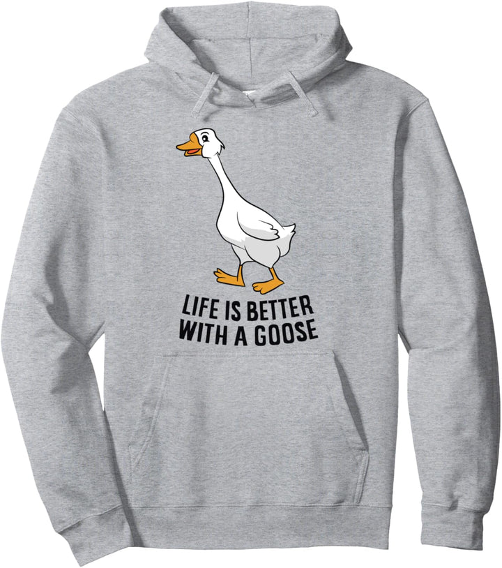 Lustiges Gans Das Leben ist besser mit einer Gans Pullover Hoodie