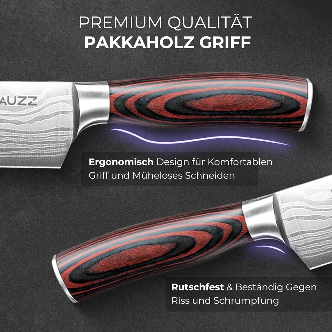 Kochmesser, 20 cm Professionelles Küchenmesser, Ultrascharfes Messer, Chefmesser aus hochwertigem Ed