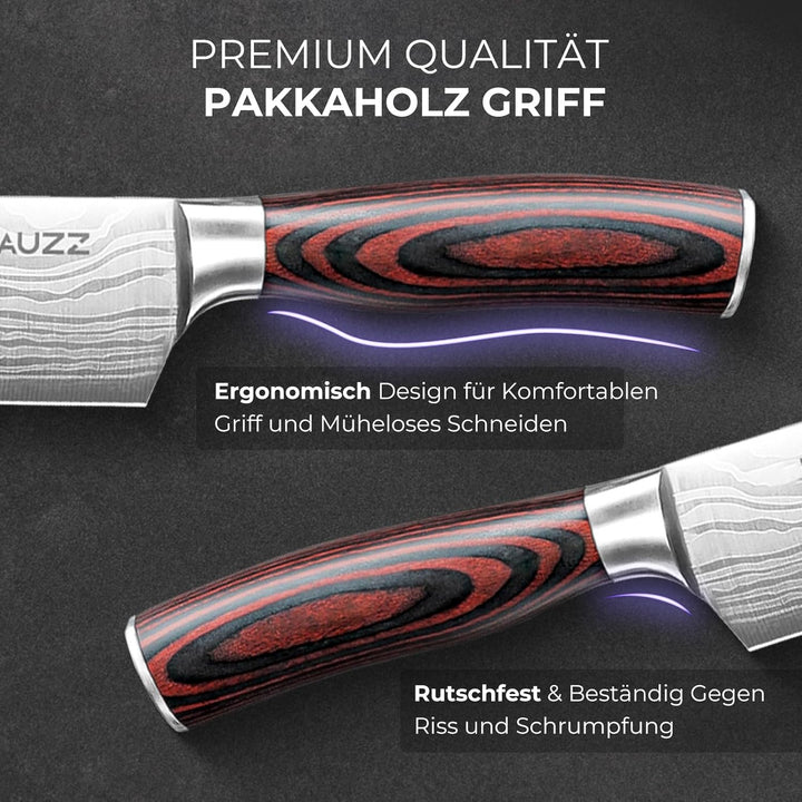Kochmesser, 20 cm Professionelles Küchenmesser, Ultrascharfes Messer, Chefmesser aus hochwertigem Ed