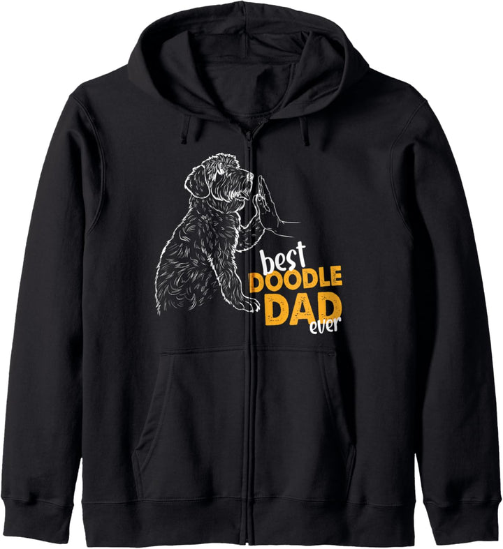Best Doodle Dad Ever Doodle Pulli Papa Doodle Hund Kapuzenjacke