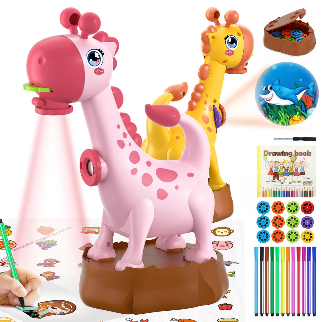 Zeichenprojektor für Kinder, CS COSDDI 2-in-1 Projektion und Zeichnung Projektor mit 96 Mustern und