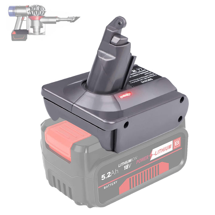 BTRUI für Dyson V6 Akku Adapter für Einhell 18V Power X Serie Lithium Akku auf für Dyson V6 Vacuum D