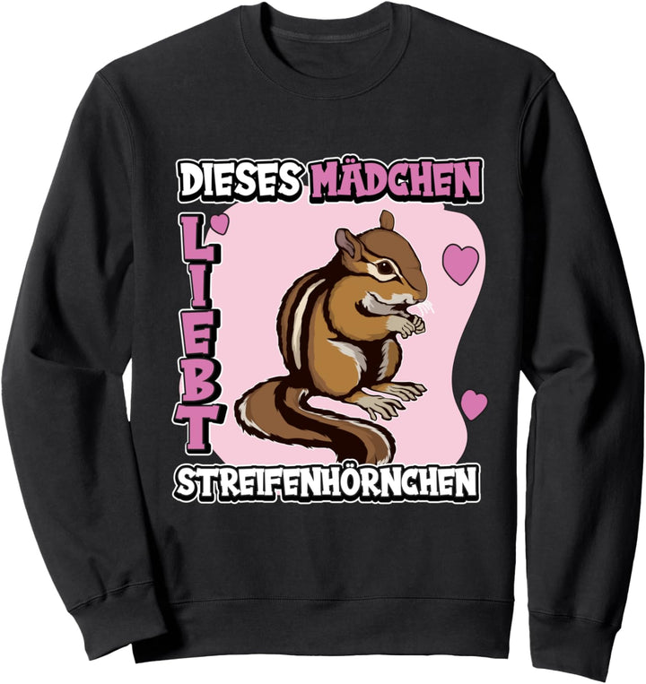 Kinder Sachen Dieses Mädchen liebt Streifenhörnchen Sweatshirt