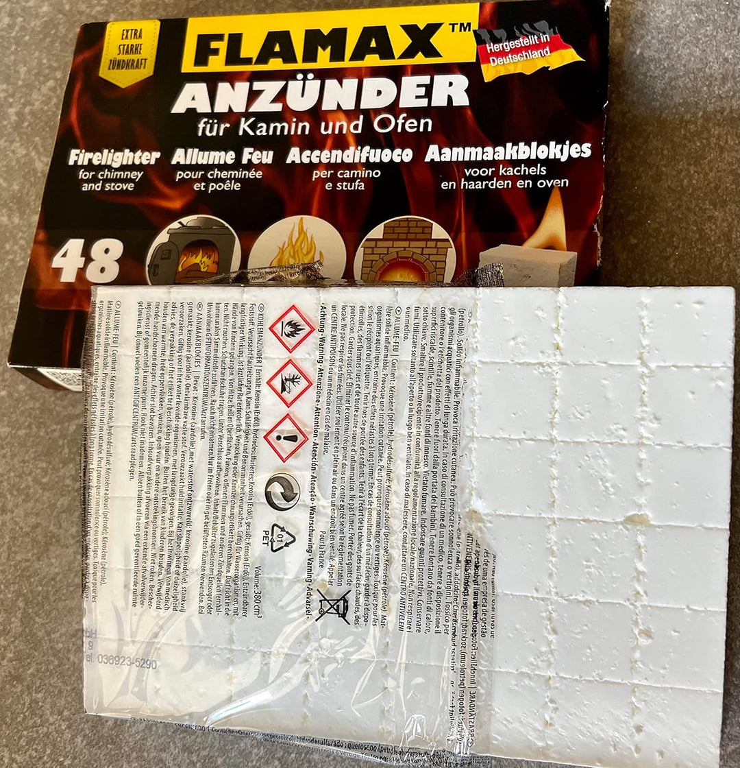 4608x Kohleanzünder Kaminzünder Anzündwürfel Grillanzünder Kaminanzünder 96x 48er Ofenanzünder Feuer