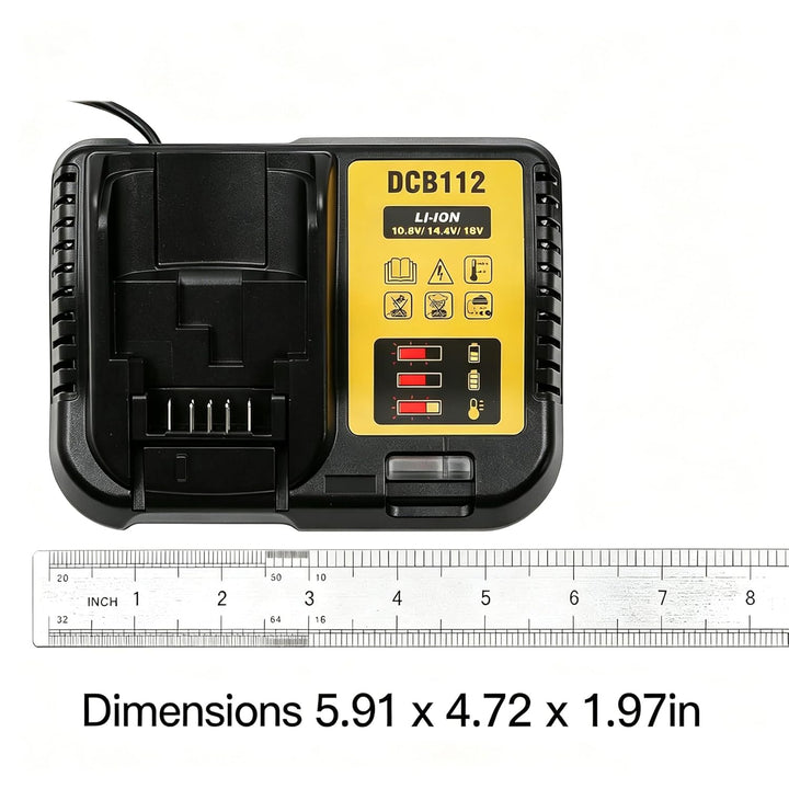 Namvo DCB112 Ersatz-Akkuladegerät für Akkuladegerät, kompatibel mit 10,8–20 V Max XR Lithium-Akku