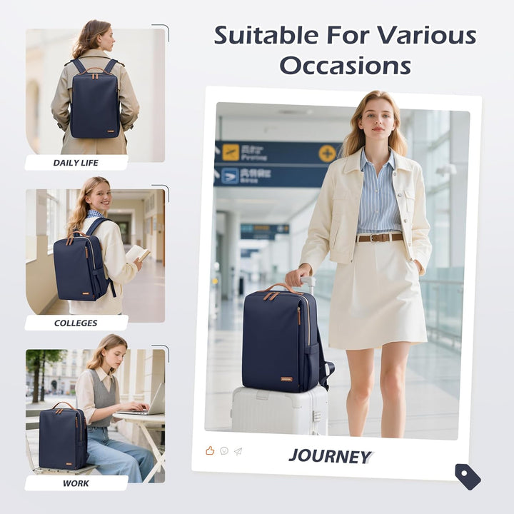 Stilvoller Laptop Rucksack für Damen von Fluggesellschaften zugelassen, Perfekt für die Arbeit das C