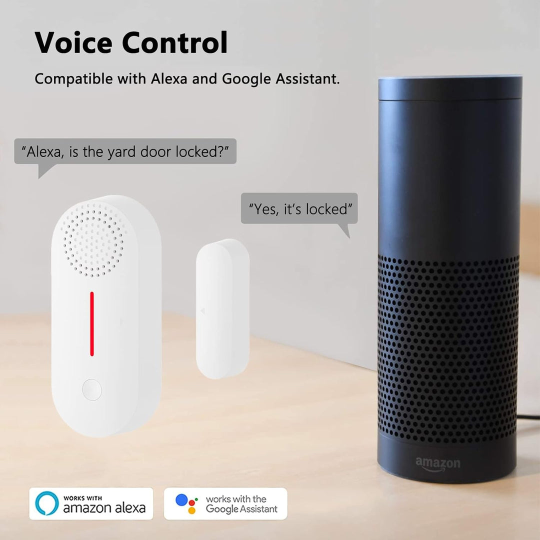 WiFi Smart Türsensor, drahtloser Türfenster Sensor Alarm, Mini Kontaktsensor für die Sicherheit zu H
