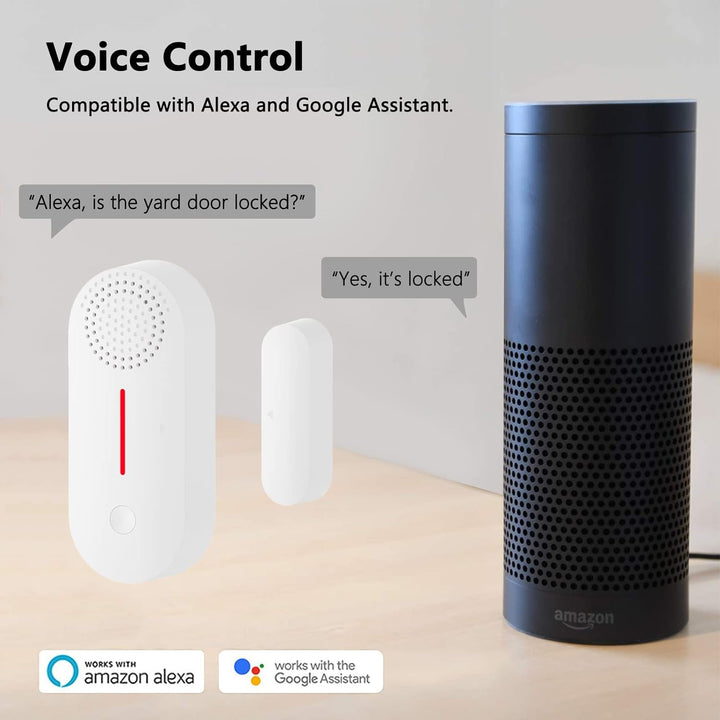 WiFi Smart Türsensor, drahtloser Türfenster Sensor Alarm, Mini Kontaktsensor für die Sicherheit zu H