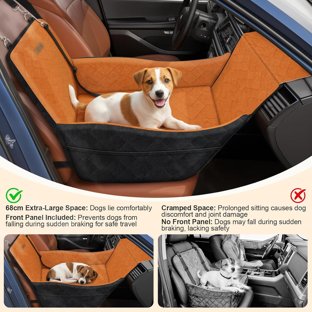 Erhöhter Hundesitz fürs Auto, Hunde Autositz für kleine & mittlere Hunde bis 16 kg, Abnehmbar & Wasc