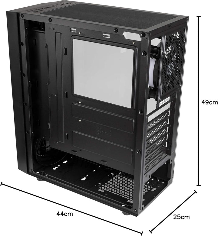 KOLINK Inspire K7 ARGB Midi-Tower PC-Gehäuse, Addressierbare RGB-Beleuchtung, Tempered Glass, schwar