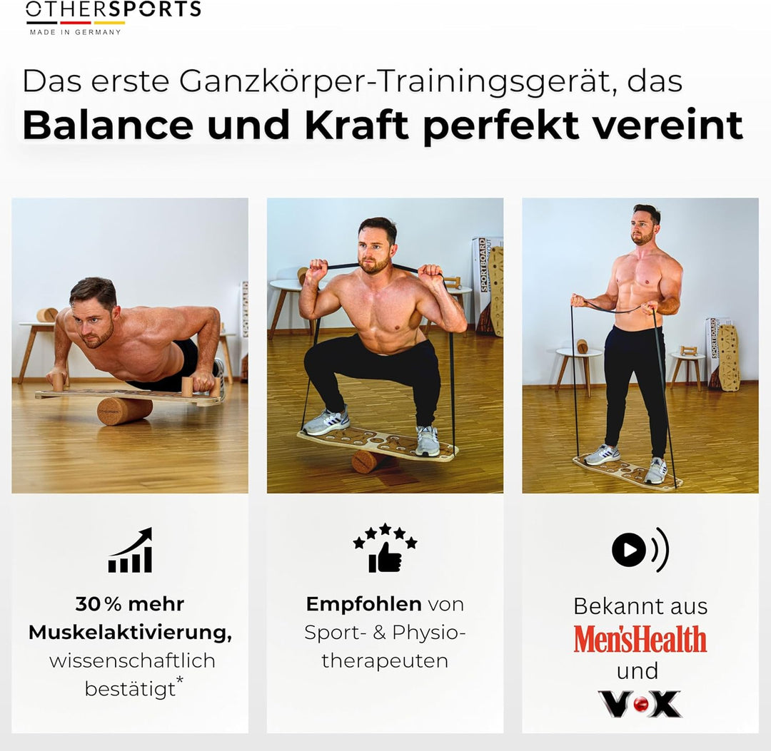 Sportboard 3 - Gleichgewichtstrainer für mehr Kraft & Gesundheit – Effektives Balance Training Equip