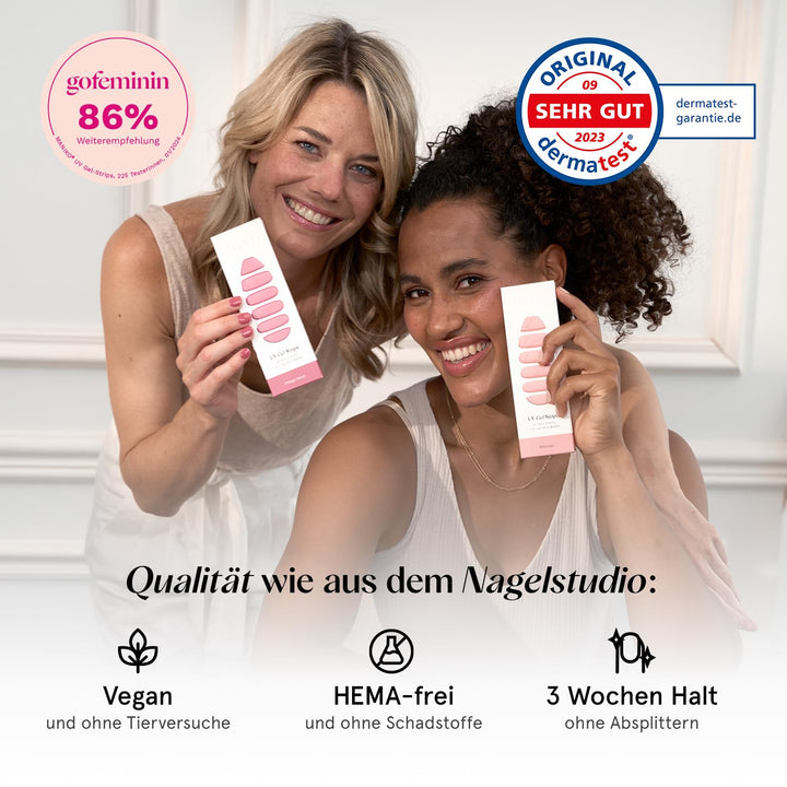 Maniko® UV Gel Strips - Selbstklebende Nagelfolie für bis zu 2 Anwendungen - Vegan & langanhaltend -