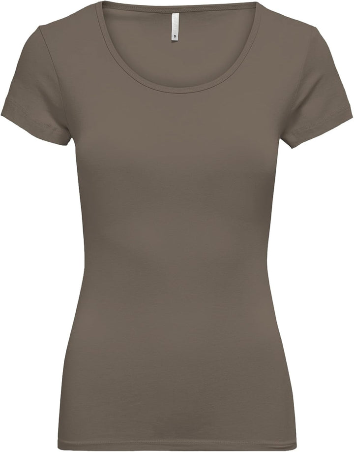 ONLY 3er Pack Damen T-Shirt schwarz oder weiss Kurzarm lang Basic Sommer T-Shirts XS S M L XL 152091