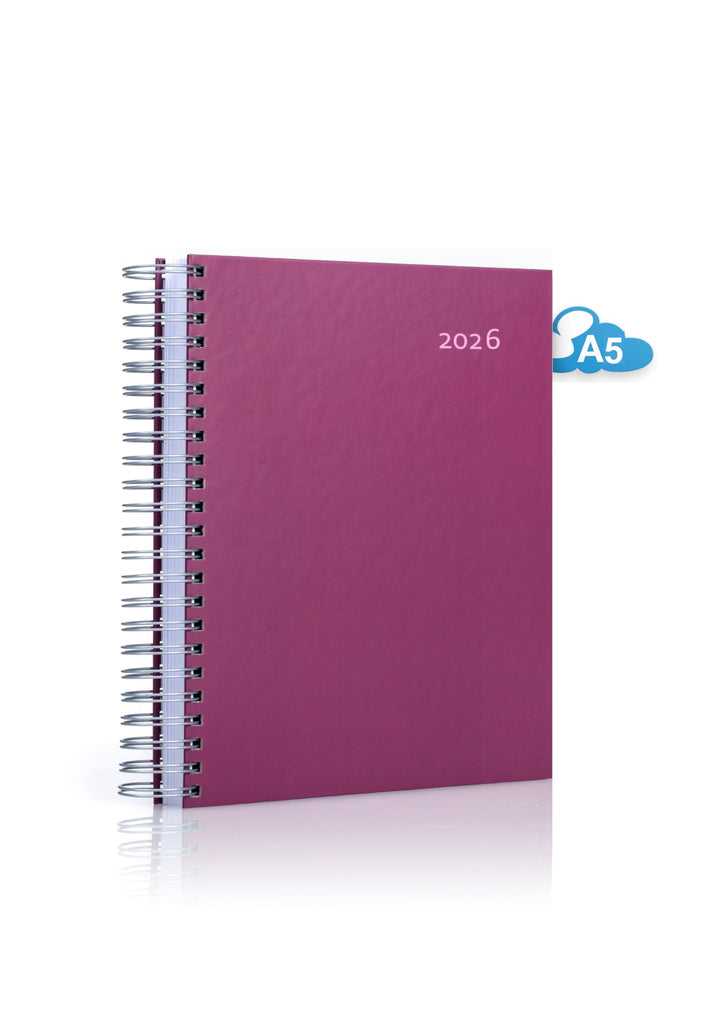 Der KLEINE DICKE - DIN A5 Kalender 2025 - Brombeere - 400 Seiten - jeder Tag 1 volle Seite Platz