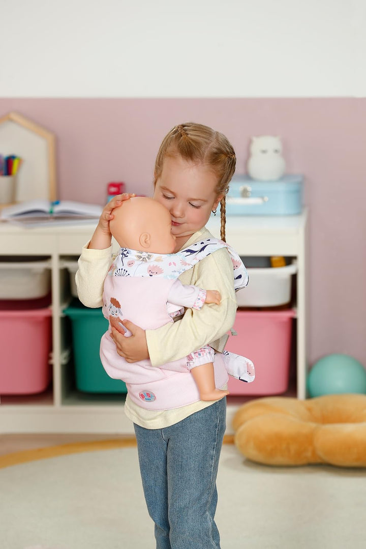 BABY born Babytrage - Puppentrage für Kinder mit 2 Blickrichtungen & verstellbarem Gurt - Rosa Trage
