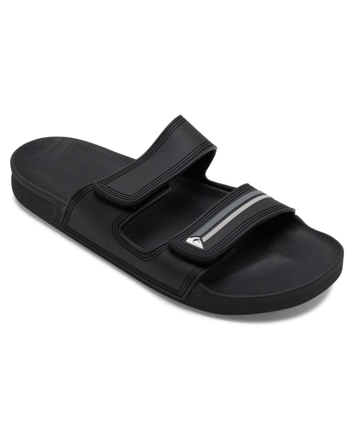 Quiksilver Herren Rivi Double ADJ Sandale, Black Grey Black
