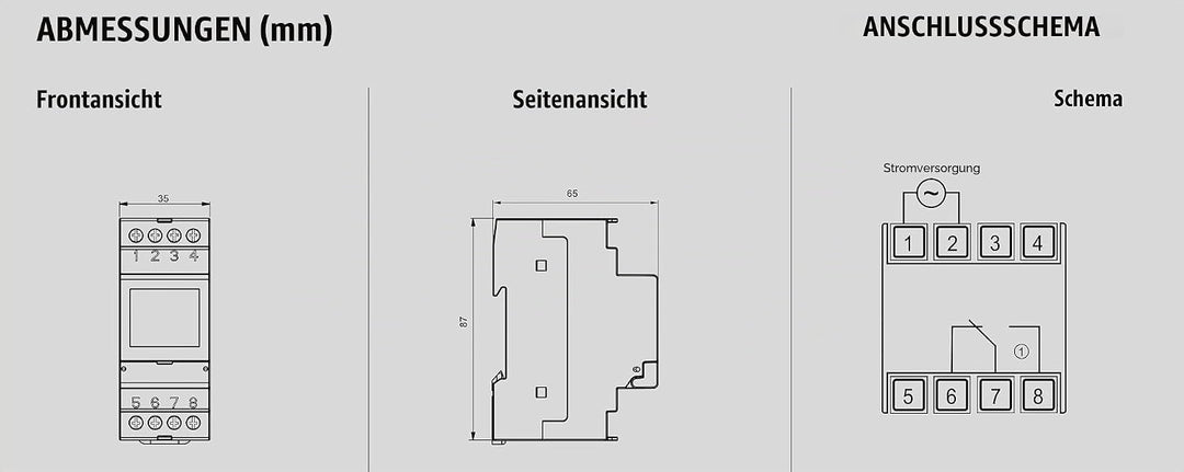 VEMER VP871800 MEMO DW E Digitale Zeitschaltuhr mit täglicher oder wöchentlich Programmierung, DIN-S