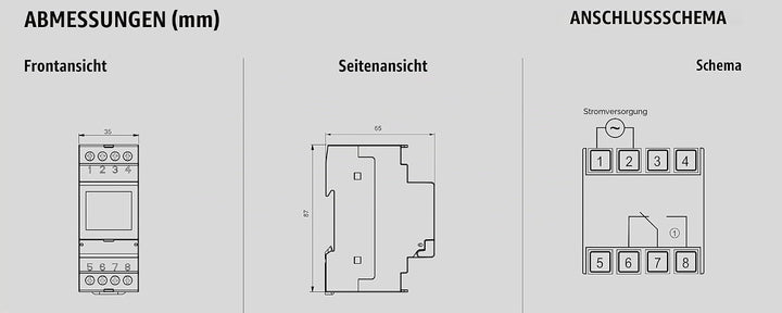 VEMER VP871800 MEMO DW E Digitale Zeitschaltuhr mit täglicher oder wöchentlich Programmierung, DIN-S