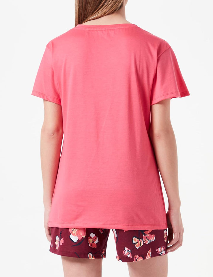 Schiesser Damen Schlafanzug Kurz Pyjamaset 38 Pflaume, 38 Pflaume