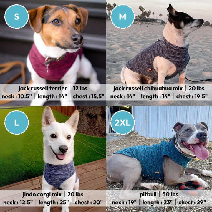 Gooby Zip Up Fleece-Weste für kleine Hunde Turquoise Wash Large chest (~16"), Turquoise Wash Large c