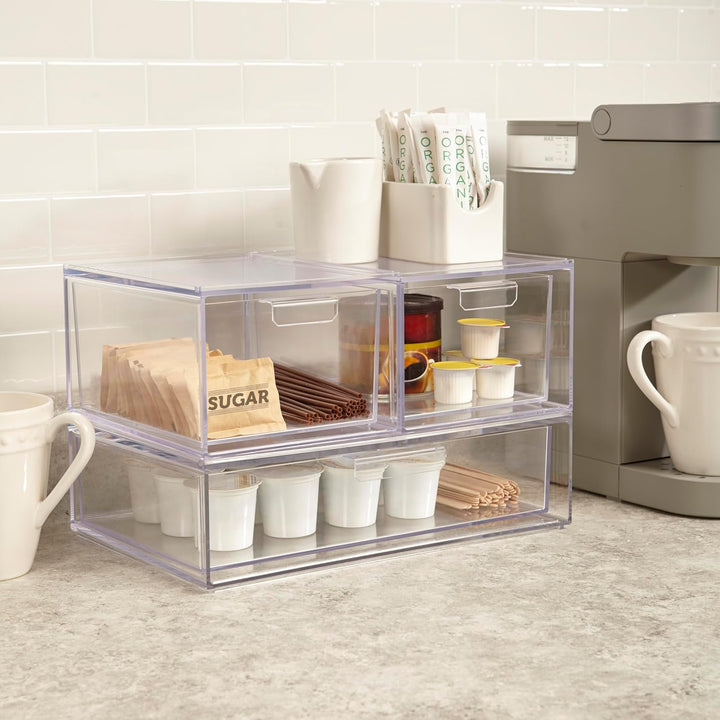 STORi Audrey stapelbarer Kosmetik-Organizer, Schublade, 30,5 cm breit, transparent 12\" Wide Drawer,
