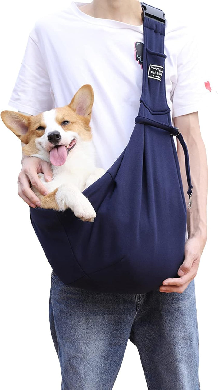 PETCUTE Hundetragetasche Bis 7.5 kg,Verstellbar Sicherer Tragegurt Transporttasche für Hunde mit Fro