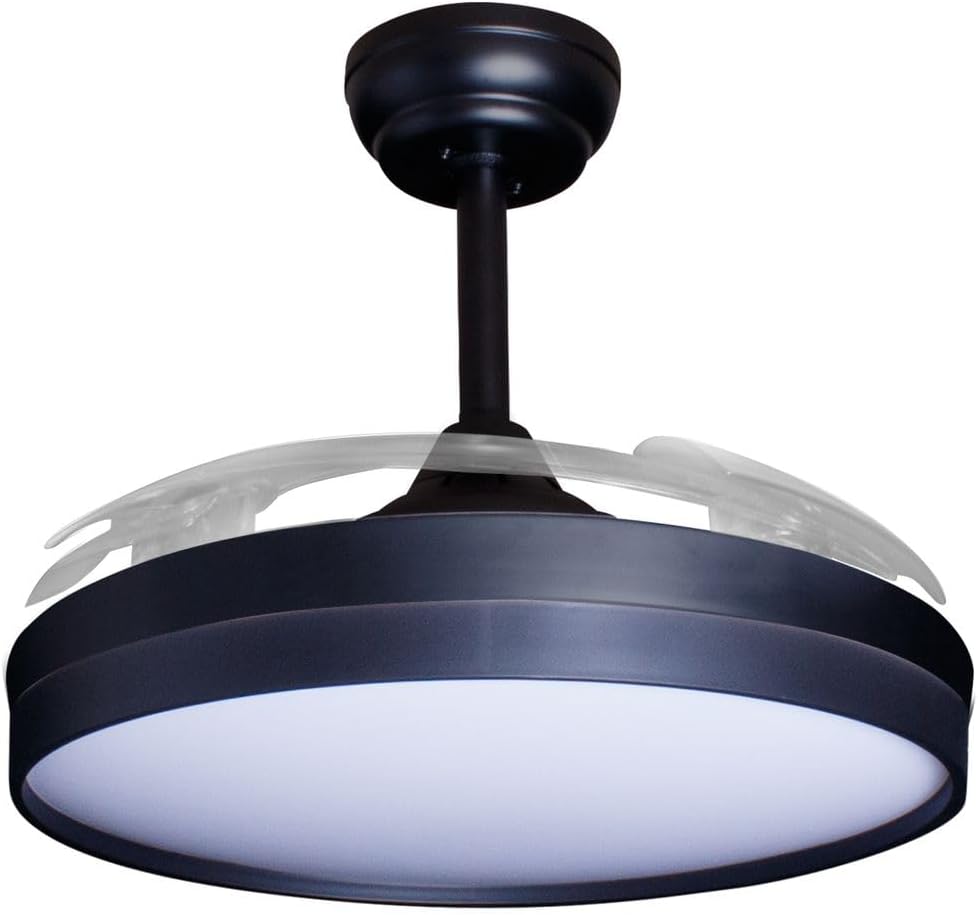 Eclipse Deckenventilator mit Beleuchtung, Leise mit 6 Windstufen, App | Fernbedienung, Sommer und Wi