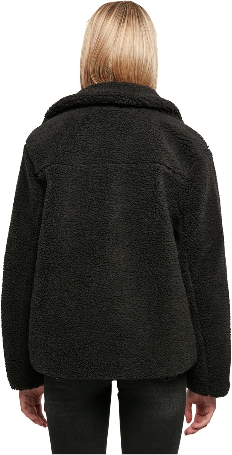 Urban Classics Damen Ladies Sherpa Biker Jacket Jacke XS Schwarz, XS Schwarz