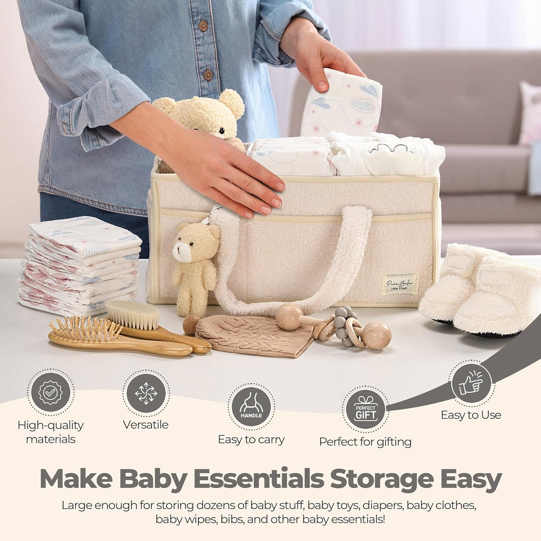PeraBella Baby-Windel-Cadd Baby-Windel-Caddy Organizer für Wickeltisch, Baby-Aufbewahrungskorb für W