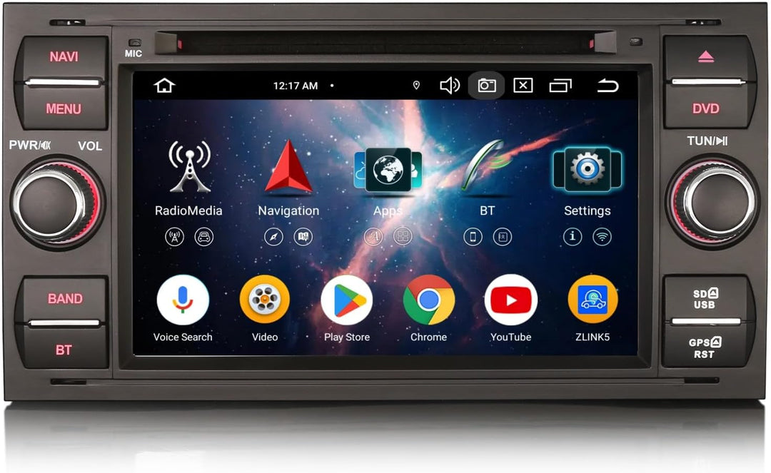 Erisin Android 16 Autoradio 8 Kern 4GB+64GB CD GPS Navigation Für Ford C/S-Max Focus Galaxy Kuga Tra