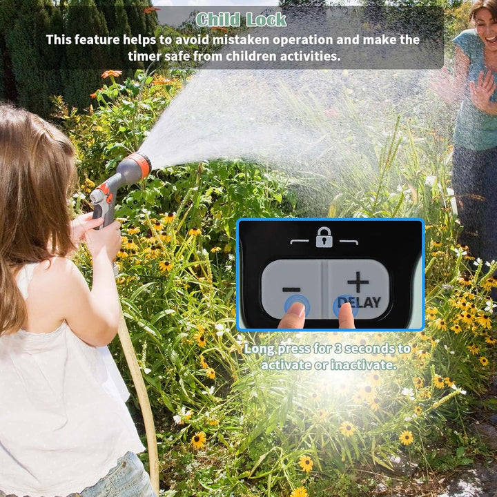Johgee Bewässerungscomputer mit LCD-Display Wasserzeitschaltuhr Garten Zeitschaltuhr Bewässerung Ein