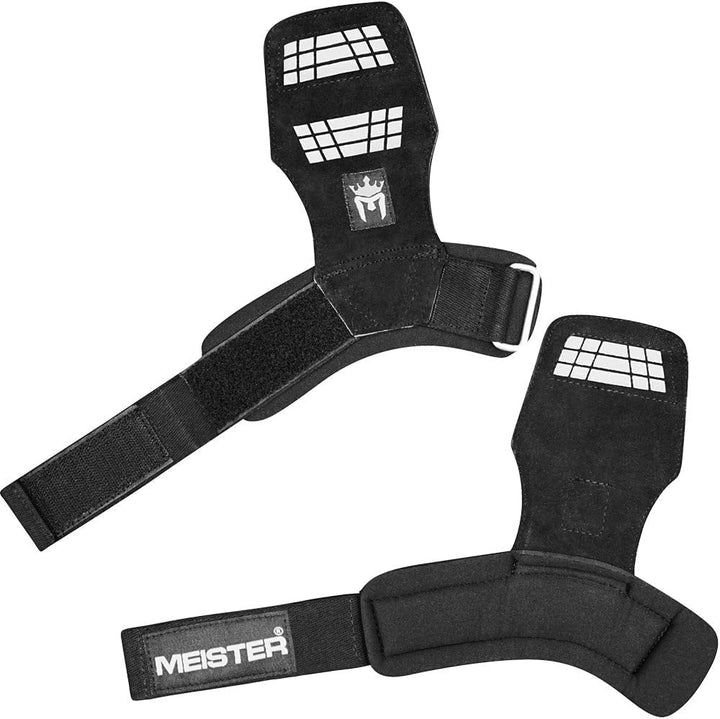 Meister Elite Leder-Handgriffe fürs Gewichtheben mit Gelpolsterung (Paar) Large/X-Large, Large/X-Lar