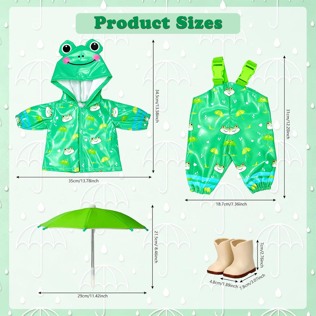 Miunana Kleidung + Stiefel + Regenschirm für 14&