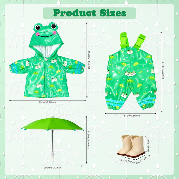 Miunana Kleidung + Stiefel + Regenschirm für 14&