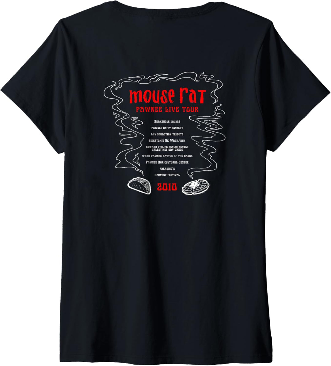 Parks & Recreation Maus Ratte T-Shirt mit V-Ausschnitt