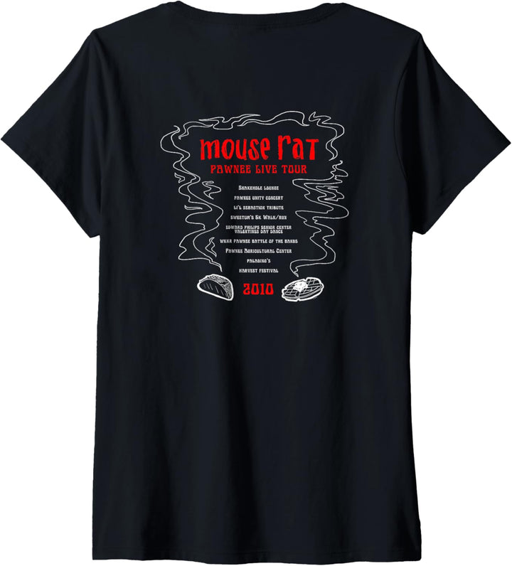 Parks & Recreation Maus Ratte T-Shirt mit V-Ausschnitt