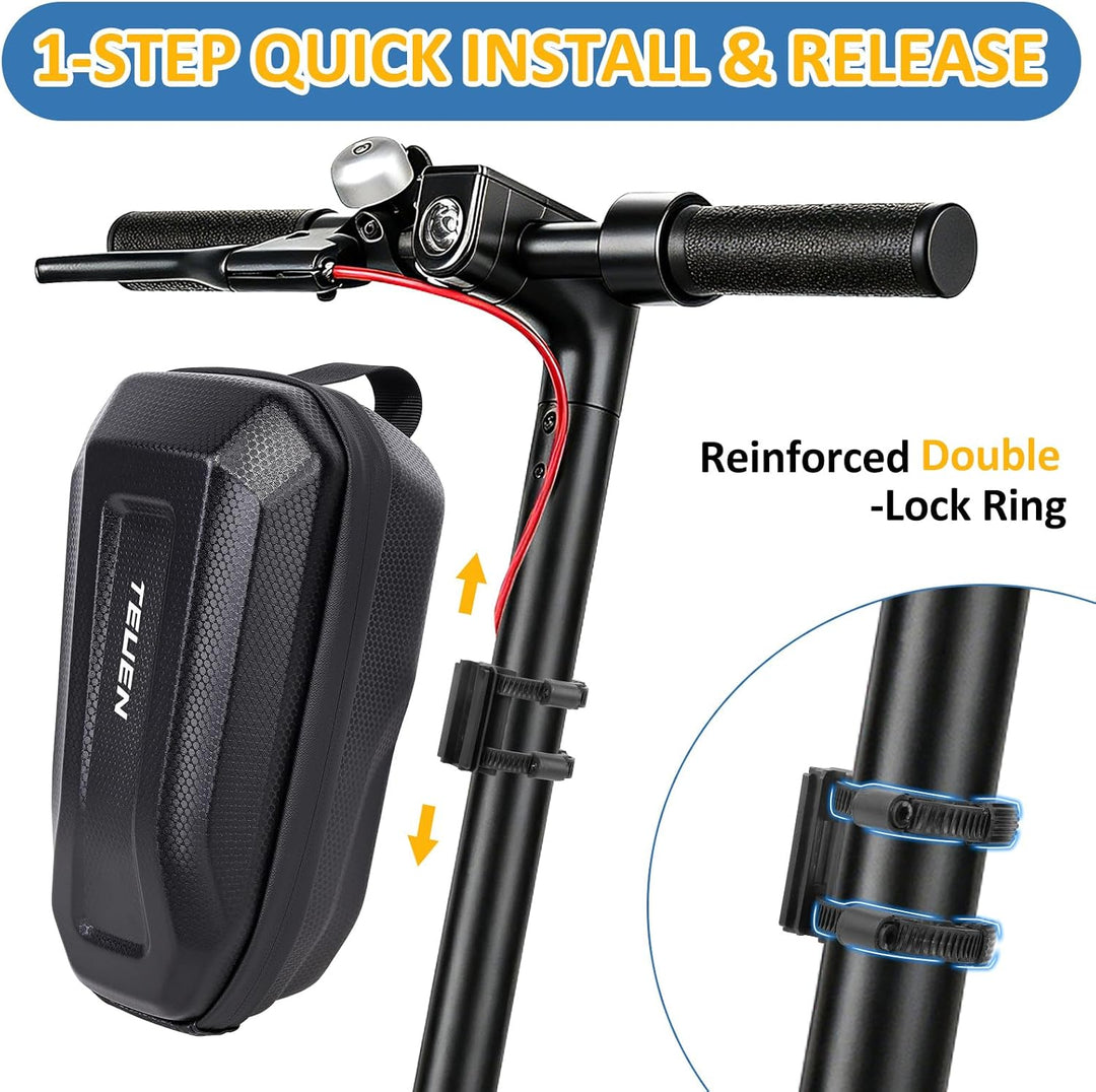 TEUEN 2L/3L Grosse Kapazität E Scooter Tasche für Elektroroller | wasserdichte Lenkertasche mit Eva-