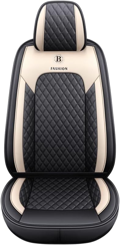 ibon Autositzbezüge Set Leder, 5-Sitze Universal-Sitzbezüge Auto Vordersitze und Rückbank Komplettse