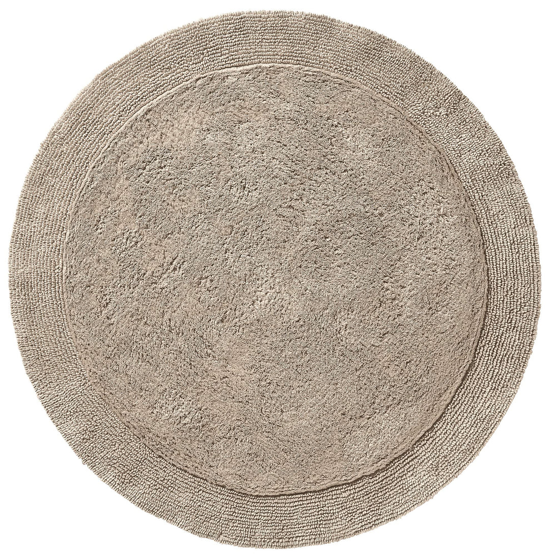 Erwin Müller Badematte, Badteppich Uni Serie Stuttgart Taupe Grösse rund: 90 cm Ø - extra dick, hohe