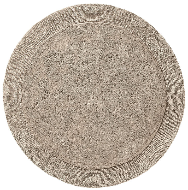 Erwin Müller Badematte, Badteppich Uni Serie Stuttgart Taupe Grösse rund: 90 cm Ø - extra dick, hohe