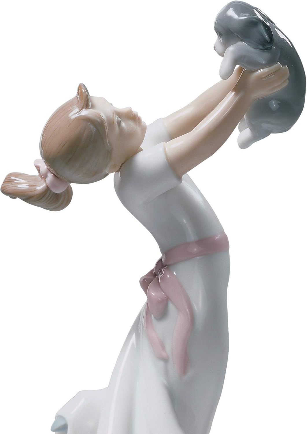 LLADRÓ Mädchen-Figur Mit Hund Wir Wollen Freunde Sein. Mädchen. Porzellan.